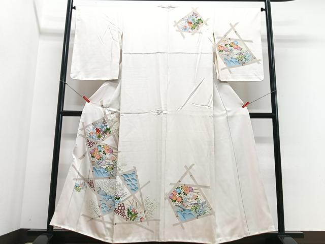 平和屋着物■訪問着 草花文 正絹 逸品 CABF4863xe