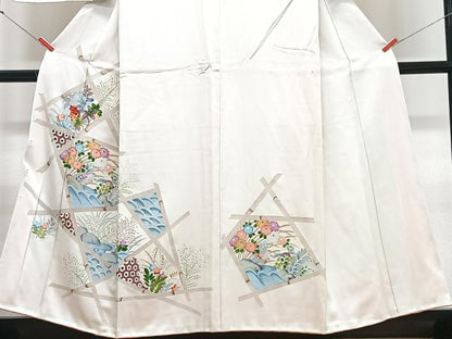 平和屋着物■訪問着 草花文 正絹 逸品 CABF4863xe