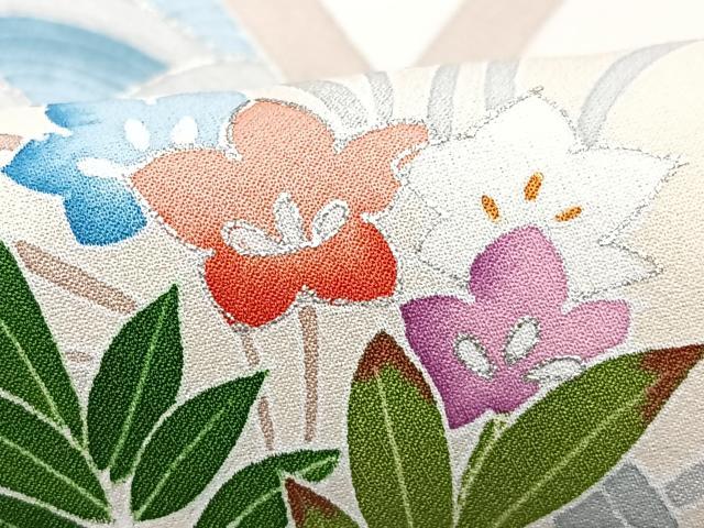 平和屋着物■訪問着 草花文 正絹 逸品 CABF4863xe