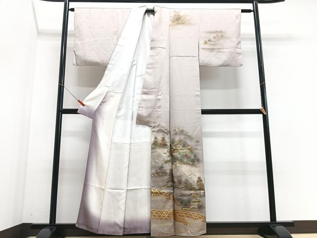 平和屋着物■訪問着 風景文 金彩 正絹 逸品 CABF4864xe