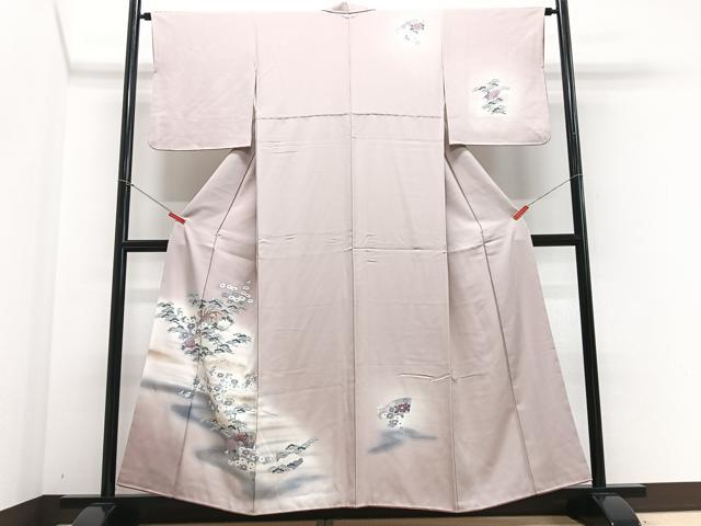 平和屋着物■訪問着 地紙花鳥文 暈し染め 金彩 正絹 逸品 CABF4867xe