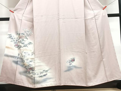平和屋着物■訪問着 地紙花鳥文 暈し染め 金彩 正絹 逸品 CABF4867xe