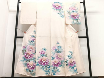 平和屋着物■訪問着 枝花文 金銀彩 正絹 逸品 CABF4868xe