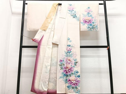 平和屋着物■訪問着 枝花文 金銀彩 正絹 逸品 CABF4868xe