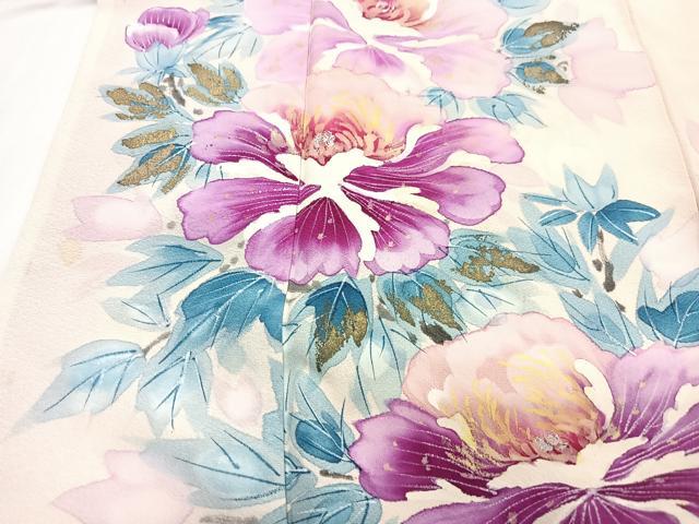 平和屋着物■訪問着 枝花文 金銀彩 正絹 逸品 CABF4868xe