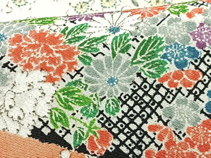 平和屋着物■上質な小紋 切嵌枝花文 正絹 逸品 CABF4873xe
