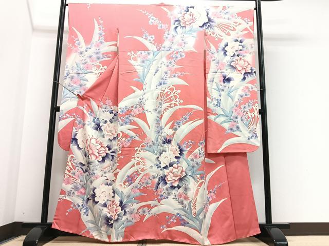 平和屋着物□豪華振袖 草花文 暈し染め 銀彩 正絹 逸品 CABF4879xe