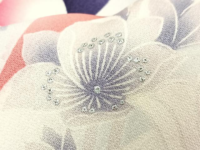 平和屋着物●豪華振袖　草花文　暈し染め　金彩　正絹　逸品　CABC8372gh 平和屋着物○豪華振袖 草花文 暈し染め 金彩 正絹 逸品 CABC8372gh