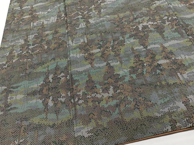 平和屋着物■本場大島紬　7マルキ　樹林文　三越扱い　正絹　逸品　CABF4885xe
