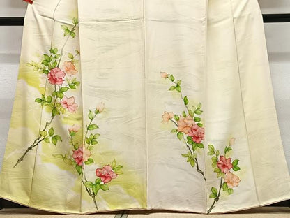 平和屋着物■訪問着　手描き　枝花文　暈し染め　正絹　逸品　CABF4888xe