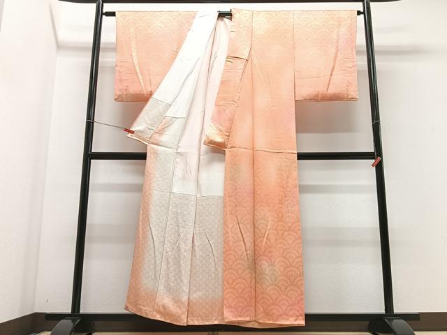 平和屋着物■上質な小紋　青海波地紋　暈し染め　正絹　逸品　CABF4890xe