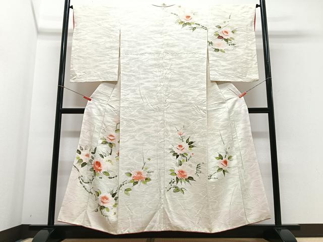 平和屋着物■訪問着　手描き　枝花文　金彩　正絹　逸品　CABF4891xe