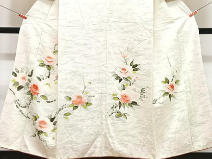 平和屋着物■訪問着　手描き　枝花文　金彩　正絹　逸品　CABF4891xe