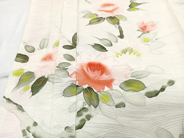 平和屋着物■訪問着　手描き　枝花文　金彩　正絹　逸品　CABF4891xe