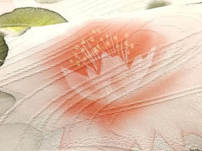 平和屋着物■訪問着　手描き　枝花文　金彩　正絹　逸品　CABF4891xe