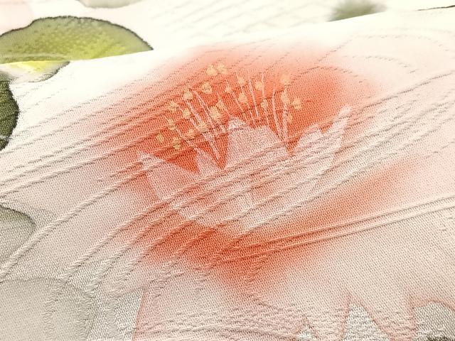 平和屋着物■訪問着　手描き　枝花文　金彩　正絹　逸品　CABF4891xe
