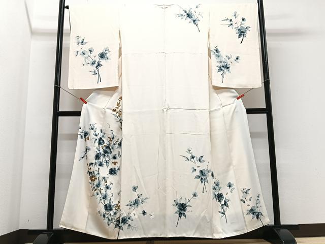 平和屋着物■訪問着 手描き 枝花文 正絹 逸品 CABF4892xe