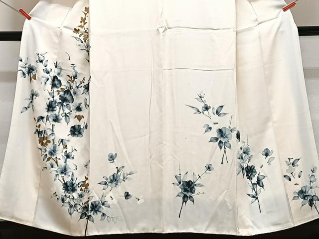 平和屋着物■訪問着 手描き 枝花文 正絹 逸品 CABF4892xe