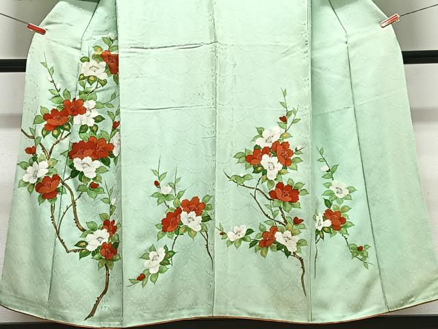 平和屋着物■訪問着　手描き　枝花文　金彩　正絹　逸品　CABF4897xe