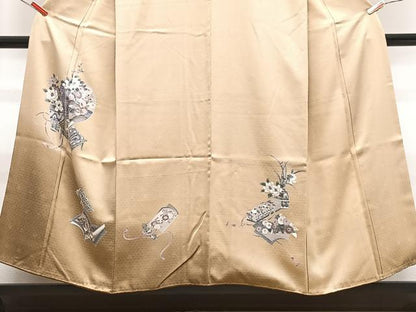平和屋着物■訪問着 花鳥文 暈し染め 正絹 逸品 CABF4909xe