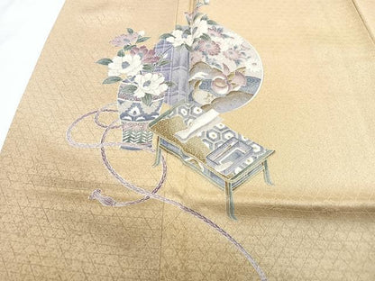 平和屋着物■訪問着 花鳥文 暈し染め 正絹 逸品 CABF4909xe
