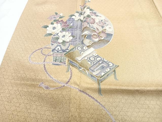 平和屋着物■訪問着 花鳥文 暈し染め 正絹 逸品 CABF4909xe