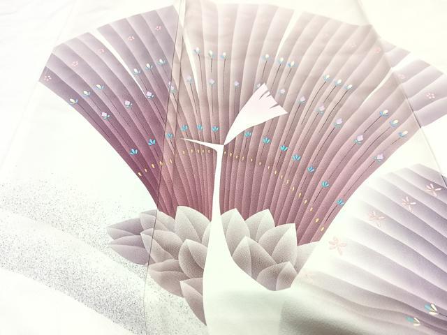 平和屋着物■訪問着 孔雀文 正絹 逸品 CABF4910xe