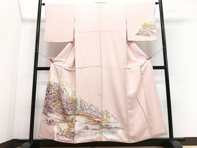 平和屋着物■訪問着 手描き 風景文 正絹 逸品 CABF4914xe