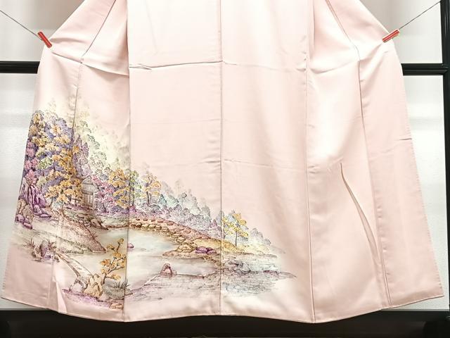 平和屋着物■訪問着 手描き 風景文 正絹 逸品 CABF4914xe