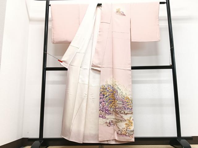 平和屋着物■訪問着 手描き 風景文 正絹 逸品 CABF4914xe