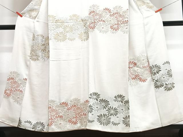 平和屋着物■訪問着 寿光織 舞花文 金銀糸 正絹 逸品 CABF4917xe