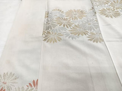 平和屋着物■訪問着 寿光織 舞花文 金銀糸 正絹 逸品 CABF4917xe