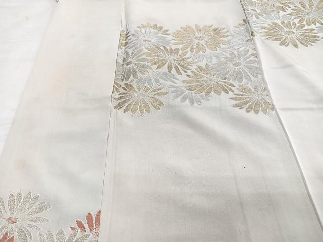 平和屋着物■訪問着 寿光織 舞花文 金銀糸 正絹 逸品 CABF4917xe