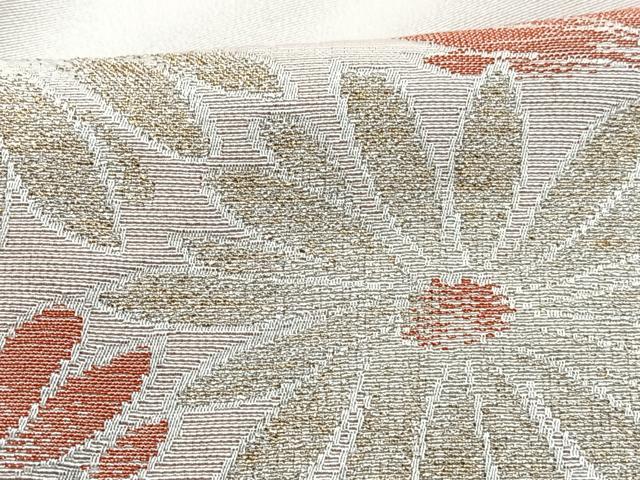 平和屋着物■訪問着 寿光織 舞花文 金銀糸 正絹 逸品 CABF4917xe