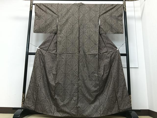 平和屋着物■本場大島紬 7マルキ 麻の葉文様 正絹 逸品 CABF4925xe
