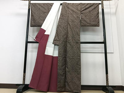 平和屋着物■本場大島紬 7マルキ 麻の葉文様 正絹 逸品 CABF4925xe