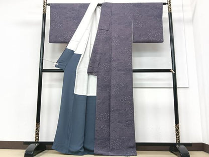 平和屋着物■上質な小紋 風景花文 正絹 逸品 CABF4928xe
