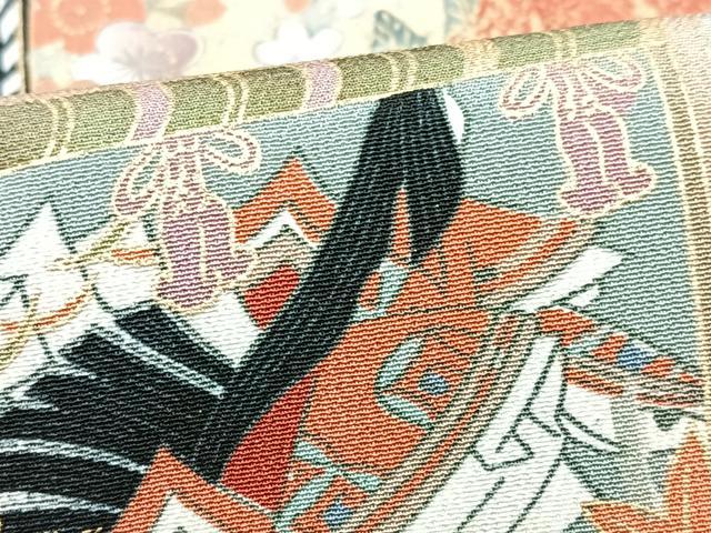 平和屋着物■豪華黒留袖 風景文 金彩 正絹 逸品 CABF4934xe