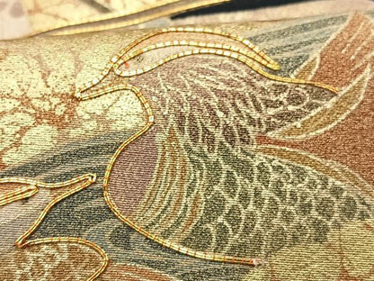 平和屋着物■豪華黒留袖　作家物　飛鶴浜松風景文　金彩　正絹　逸品　CABF4938xe