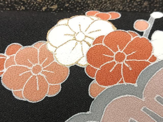 平和屋着物■豪華黒留袖　作家物　エ霞梅松文　金彩　正絹　逸品　CABF4945xe