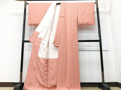 平和屋着物■上質な色無地 薄紅色 正絹 逸品 CABF4948xe