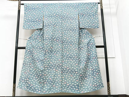 平和屋着物■上質な小紋　葉尽くし　正絹　逸品　CABF4952xe