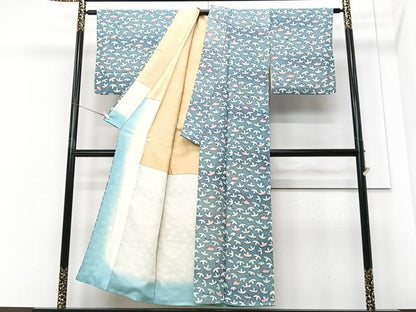 平和屋着物■上質な小紋　葉尽くし　正絹　逸品　CABF4952xe