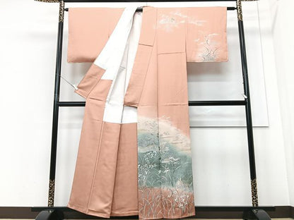 平和屋着物■訪問着　立波草花文　暈し染め　正絹　逸品　CABF4954xe