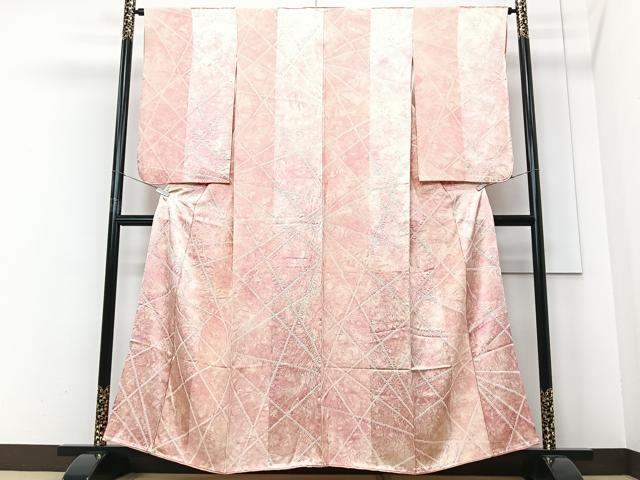 平和屋着物■上質な小紋 絞り 霞文 正絹 逸品 CABF4961xe