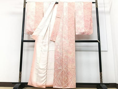 平和屋着物■上質な小紋 絞り 霞文 正絹 逸品 CABF4961xe