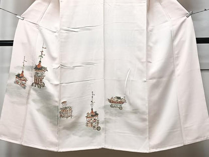 平和屋着物■訪問着　寿光織　鉾　草花文　金彩　正絹　逸品　CABF4968xe