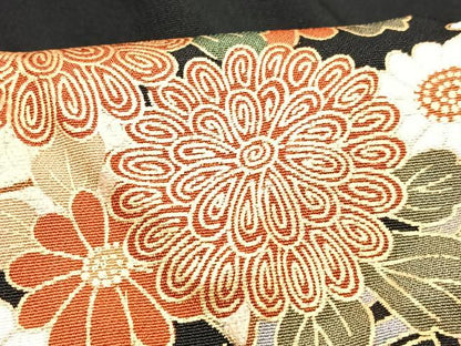 平和屋着物■豪華黒留袖　駒刺繍　花車文　金彩　正絹　逸品　CABF4972xe