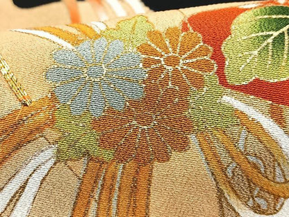 平和屋着物■豪華黒留袖　刺繍　鳳凰御所車文　金彩　正絹　逸品　CABF4976xe