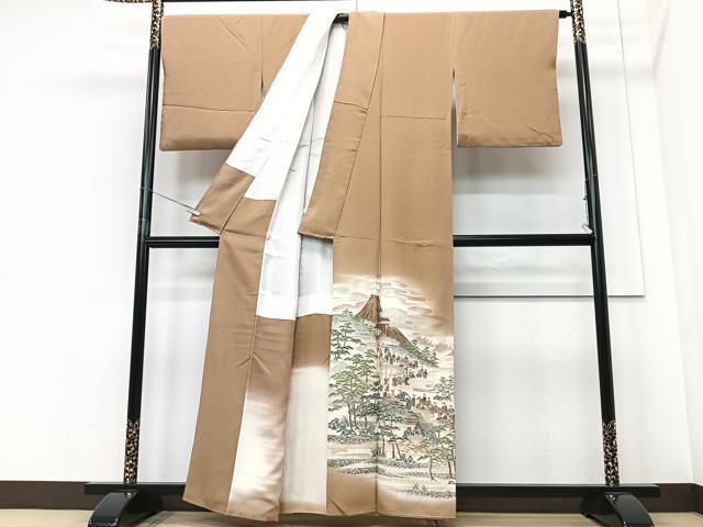 平和屋着物■豪華色留袖　作家物　寿光織　大名行列之図　暈し染め　金糸　正絹　逸品　CABF4990xe